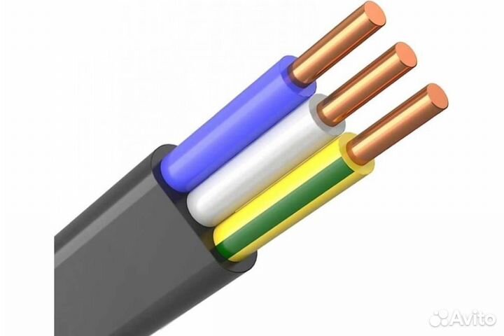 Кабель ввг-Пнг(A) 3х6 ок (N,PE) -0,66кВт