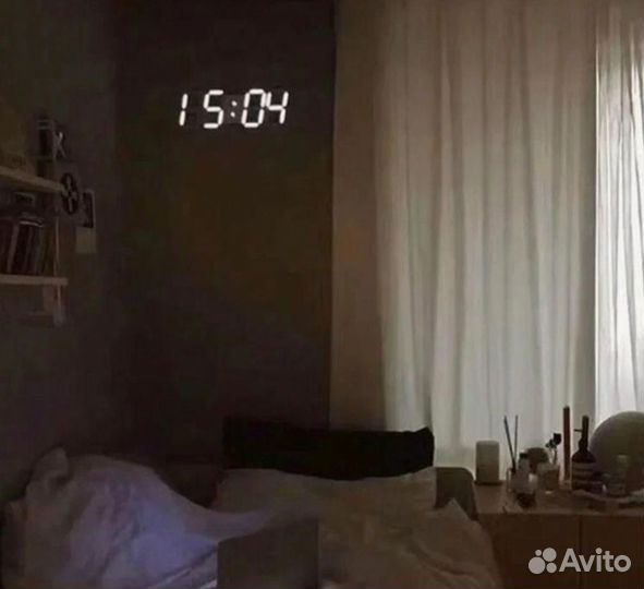 Светодиодные настенные цифровые часы 3D