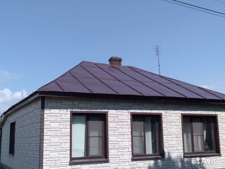 Покраска крыш, аппаратом высокого давления