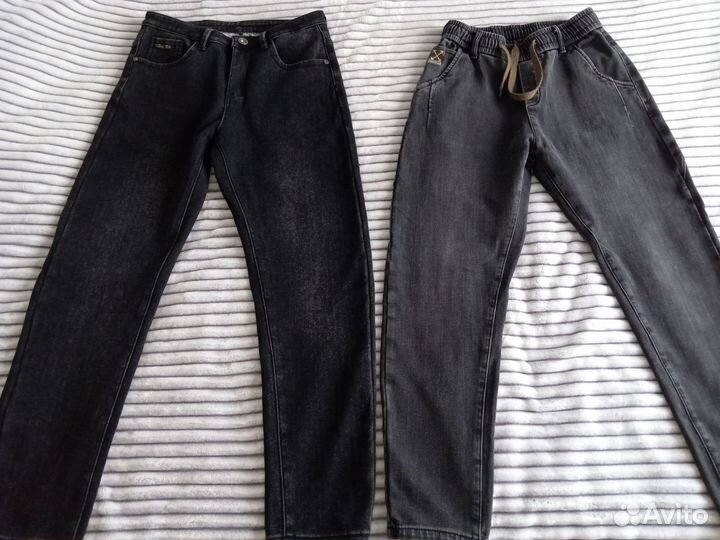 Джинсы мужские мом утеплённые