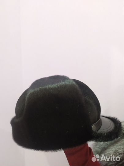 Мужская шапка ушанка из нерпы