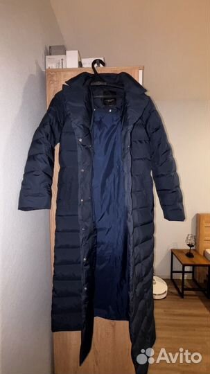 Стеганое пуховое пальто с капюшоном