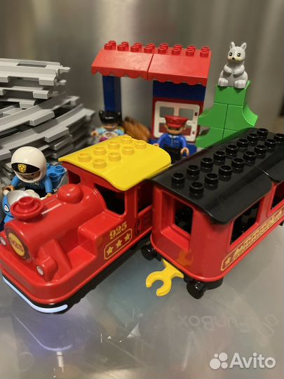 Lego duplo поезд на паровой тяге и мост