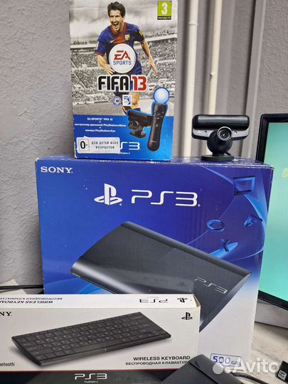 Sony PS3 super slim 500gb Move/stick/камера/клава