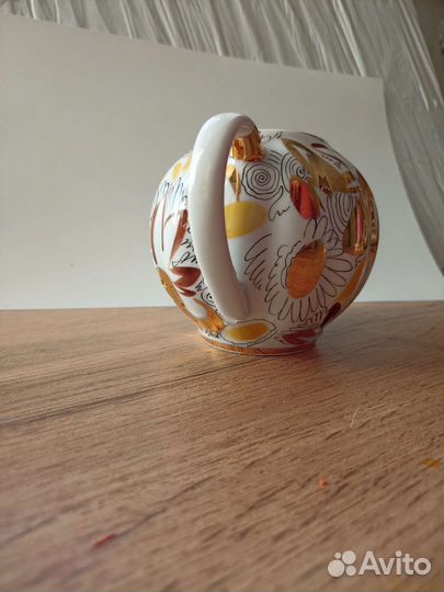 Кофейный сервиз Золотые ромашки СССР. лфз