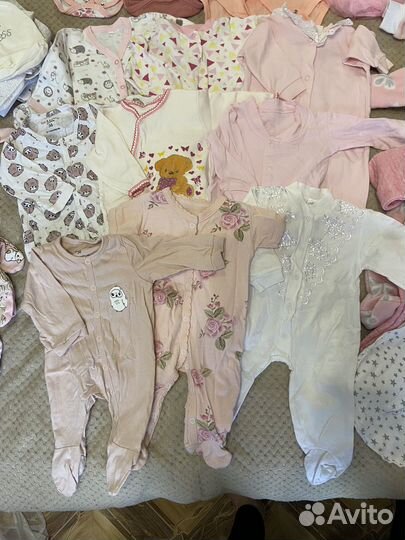 Детские вещи на девочку 0-3 месяца