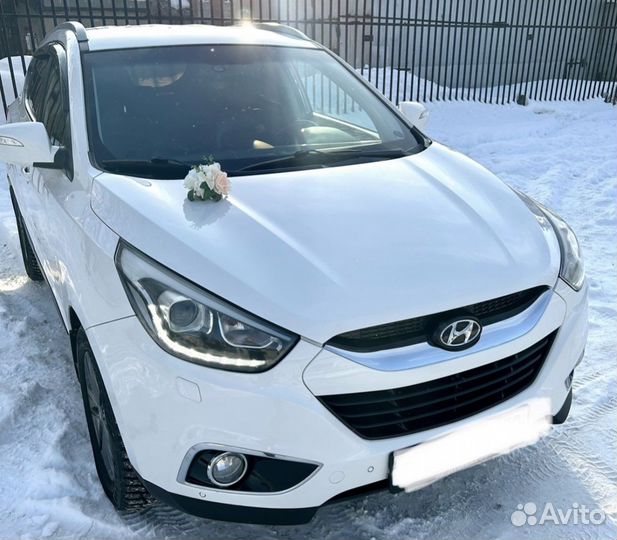 Свадебные ленты с цветами на машину