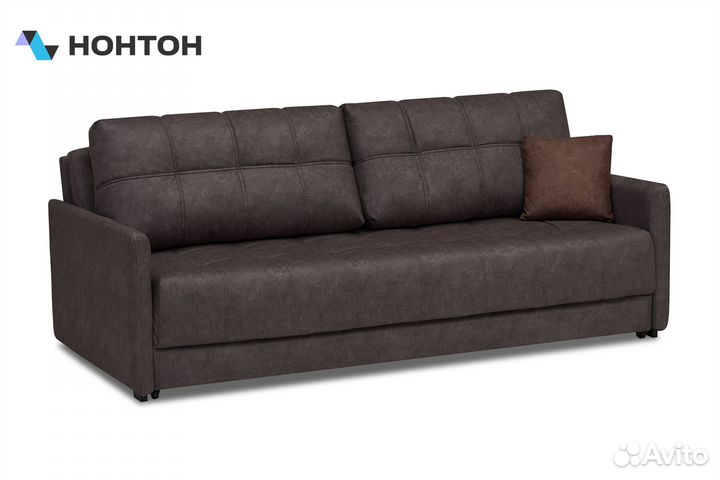 Диван еврокнижка Рон Loft серо-коричневый