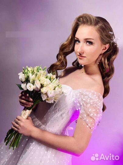 Свадебное платье новое р 42-44 прокат