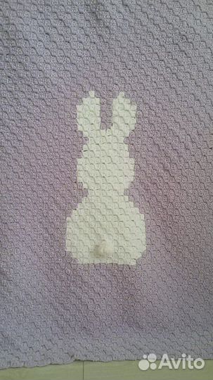 Новый плюшевый плед с зайкой для ребенка