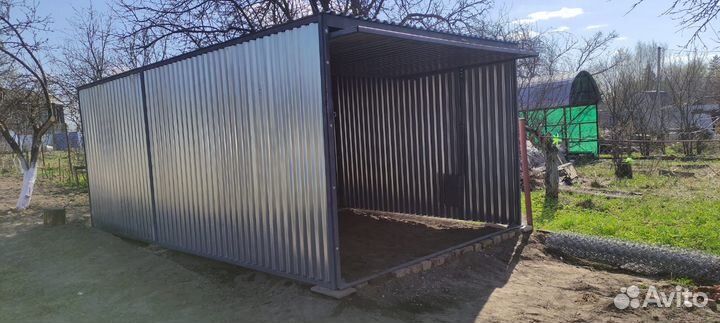 Гараж-пенал односкатный