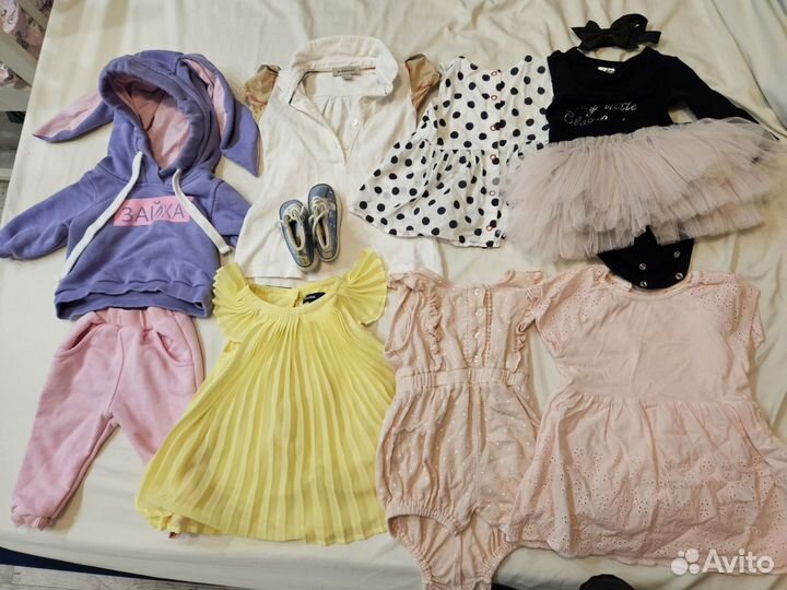 Большой пакет одежды для девочки 62 68