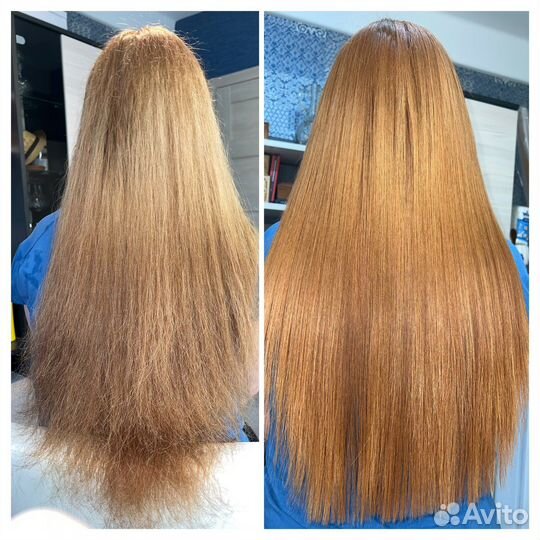 Кератиновое выпрямление волос