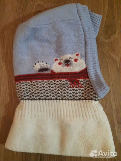 Теплый зимний шлем Tutu. 1,5-3 года