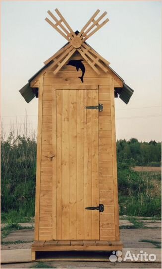 Дачный туалет деревянный прямоугольник ейу 655