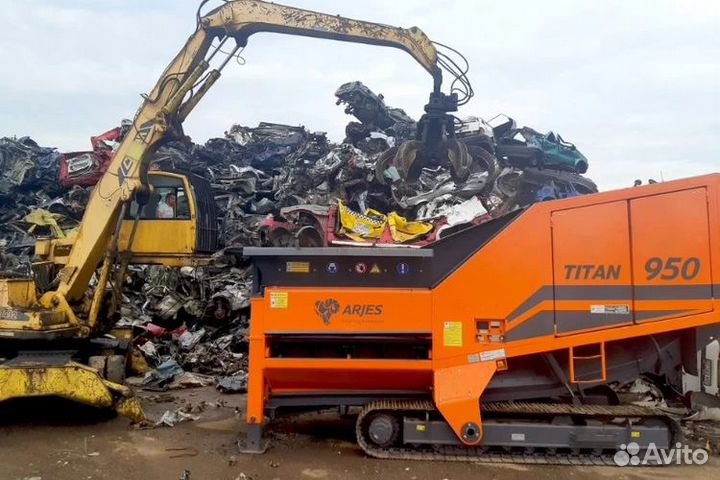 Двухвальный мобильный шредер arjes titan 950 (дизе
