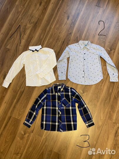 Рубашка для мальчика aygey,name it,faberlic 7-8лет