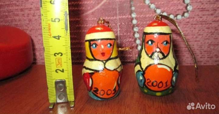 Елочные игрушки -2 шт вместе,ручная работа