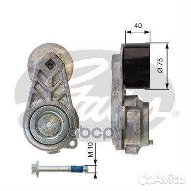 T38726 натяжитель ремня в сборе d75x40 m10 Vo