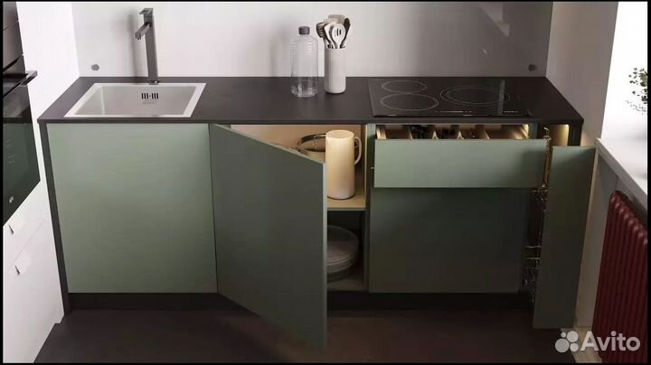 Кухня угловая встраиваемая