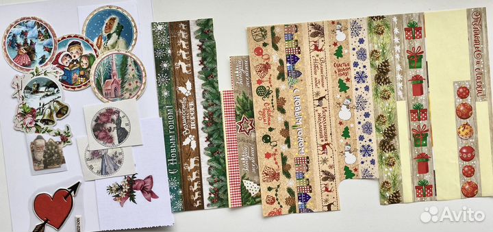 Высечки 3 вида; Наклейки 4 вида; Бумага США