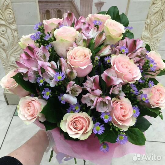 Цветы розы букет