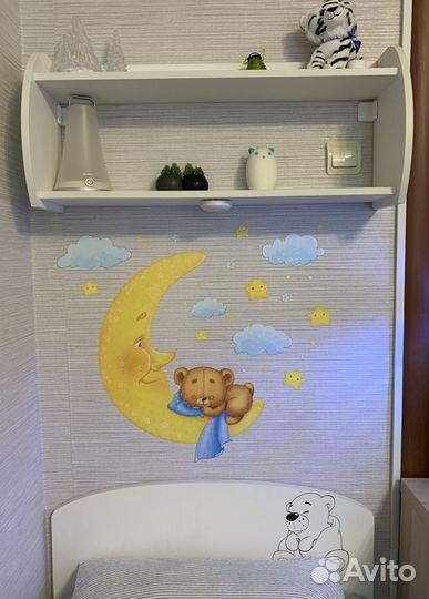 Детская кровать Сказка + полка, ящики, матрас