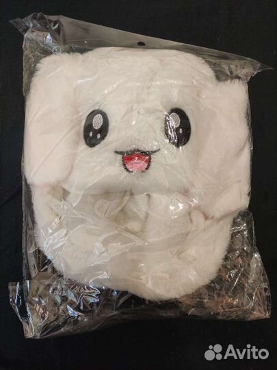 Шапка-зайка с двигающимися ушами