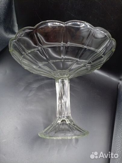 Ваза для фруктов Конфетница Стекло СССР Винтаж