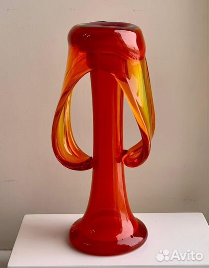 Ваза цветное стекло. Винтаж. СССР