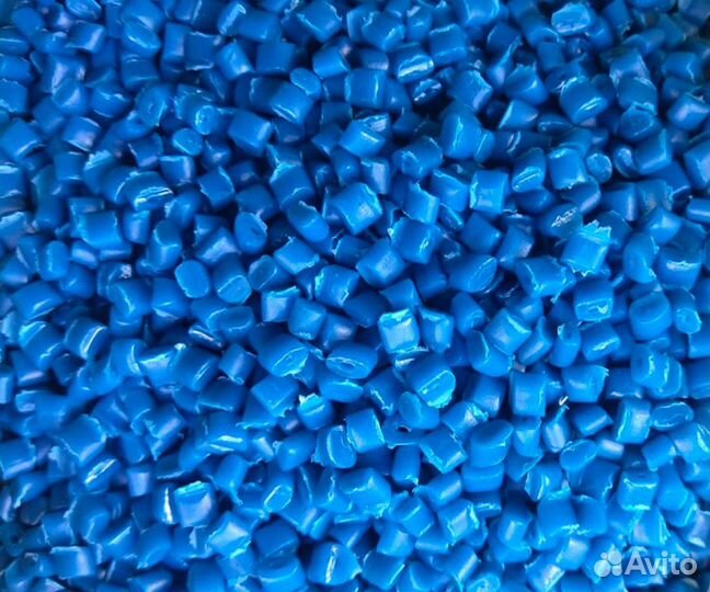 Вторичная гранула пнд литьевая синий цвет