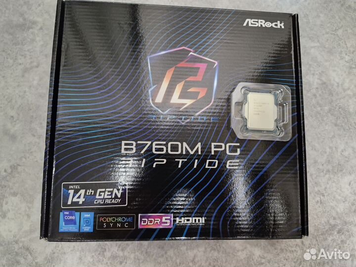 Комплект intel i5 12400F+B760M ASRock Riptide PG