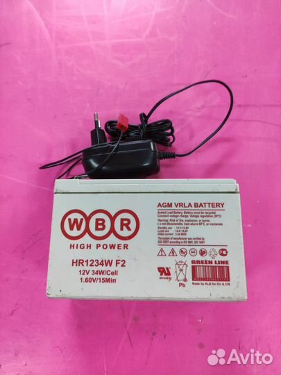 Аккумуляторная батарея WBR HR1234W F2 12V/9Ah