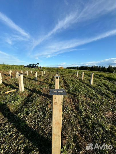 Монтаж жб фундамента. жб сваи