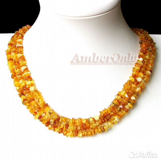 Лечебные бусы «Нежные» длинные (арт. 2163b)