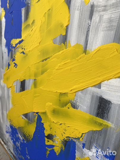 Картина акрилом абстракция мазков 50х70