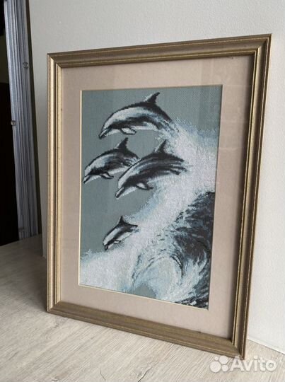 Картина вышитая крестом, крестиком