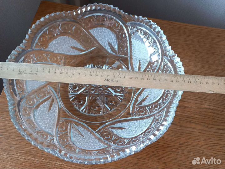 Блюдо для фруктов СССР хрусталь