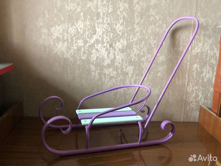 Санки для кукол baby born с толкателем
