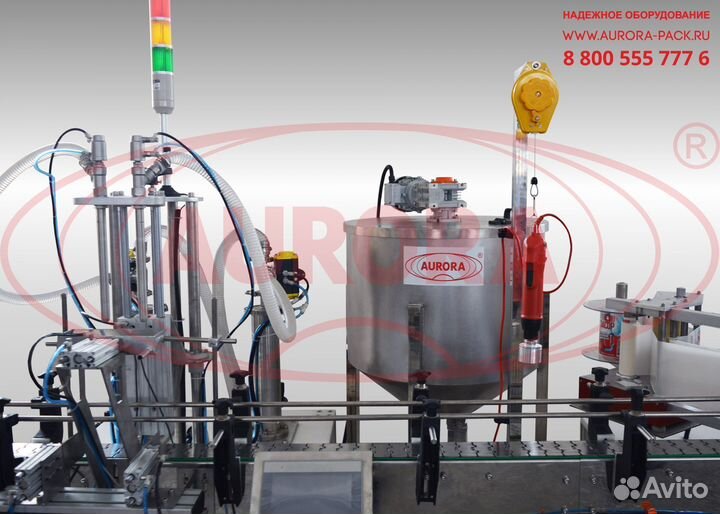 Полуавтоматическая линия розлива химии