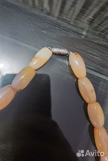 Бусы из агата винтаж