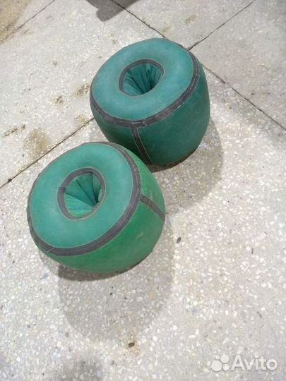 Пуфы + подушки по 2 шт пвх надувные