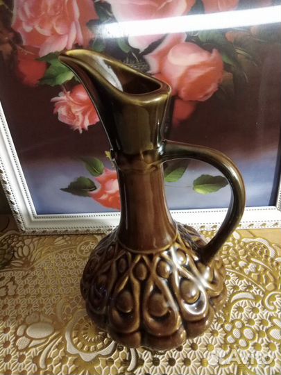 Кувшин, обливная керамика, высота 22 см