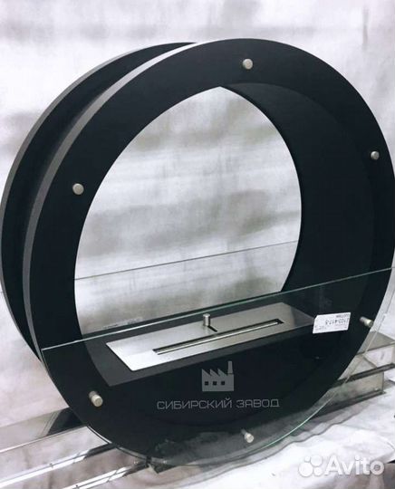 Круглый биокамин встраиваемый в нишу