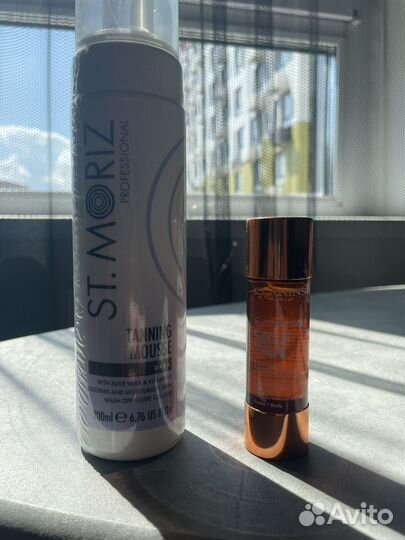 Масло для загара clarins и автозагар st. moriz