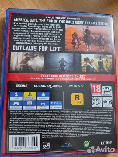 Диск на ps4 рдр 2