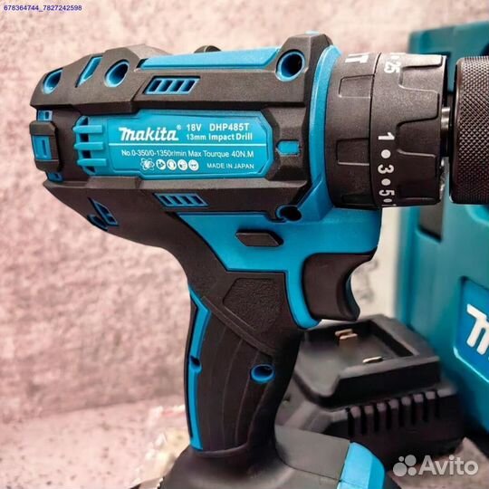 Шуруповерт Makita 18V ударный Щёточный + 2 аккум