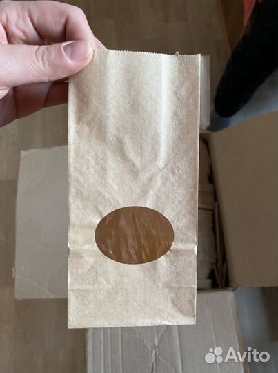 Крафт пакеты с окном