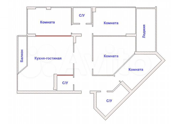 3-к. квартира, 132 м², 20/24 эт.
