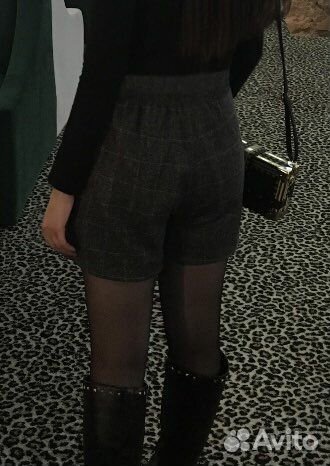 Шорты серые клетка